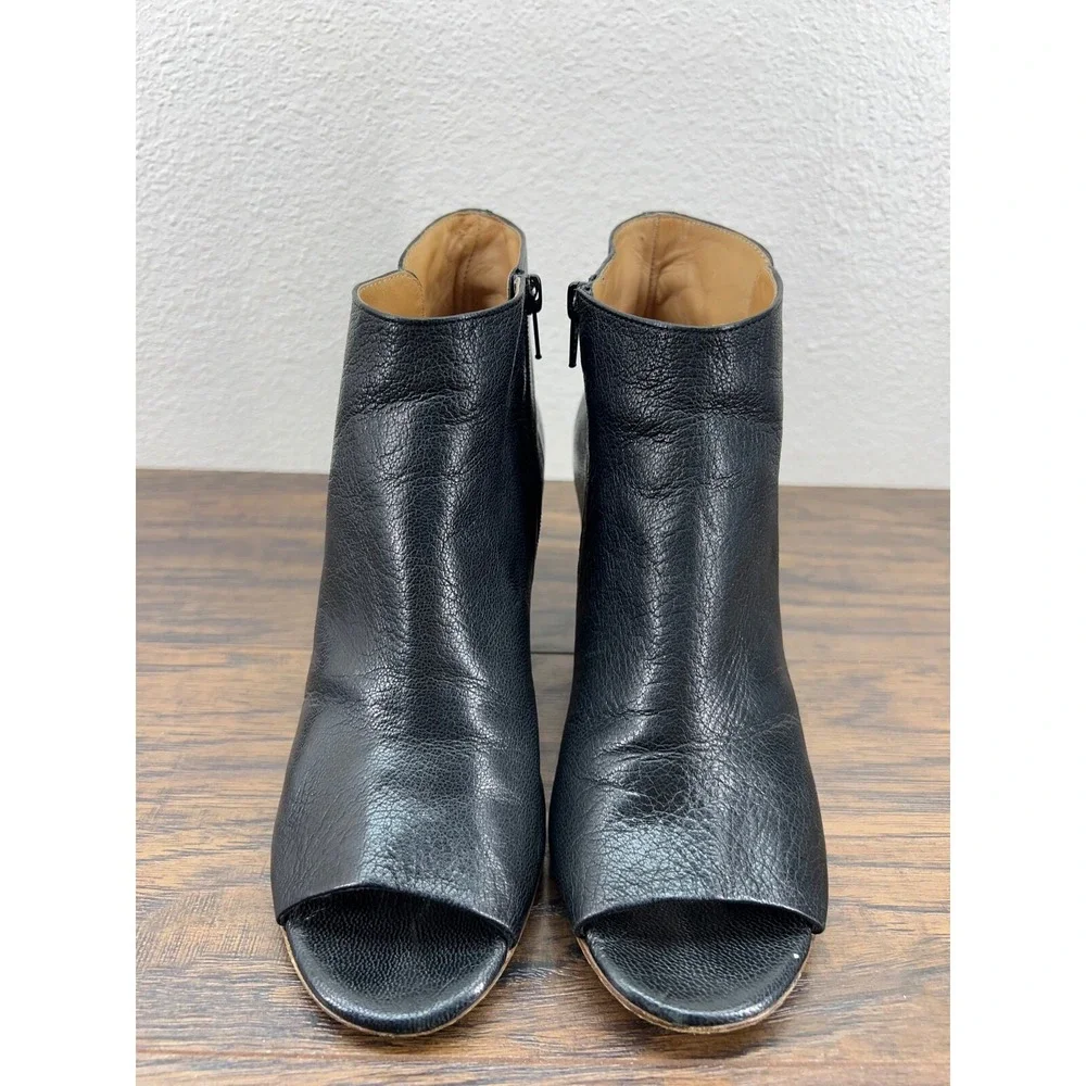 Maison Martin Margiela Women's 35.5 US 5.5 Leather Open Toe Peep Ankle Boots